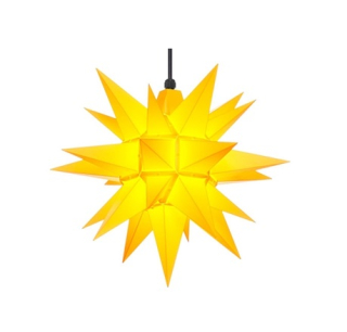 Moravská hvězda A4 žlutá, plast, 40 cm